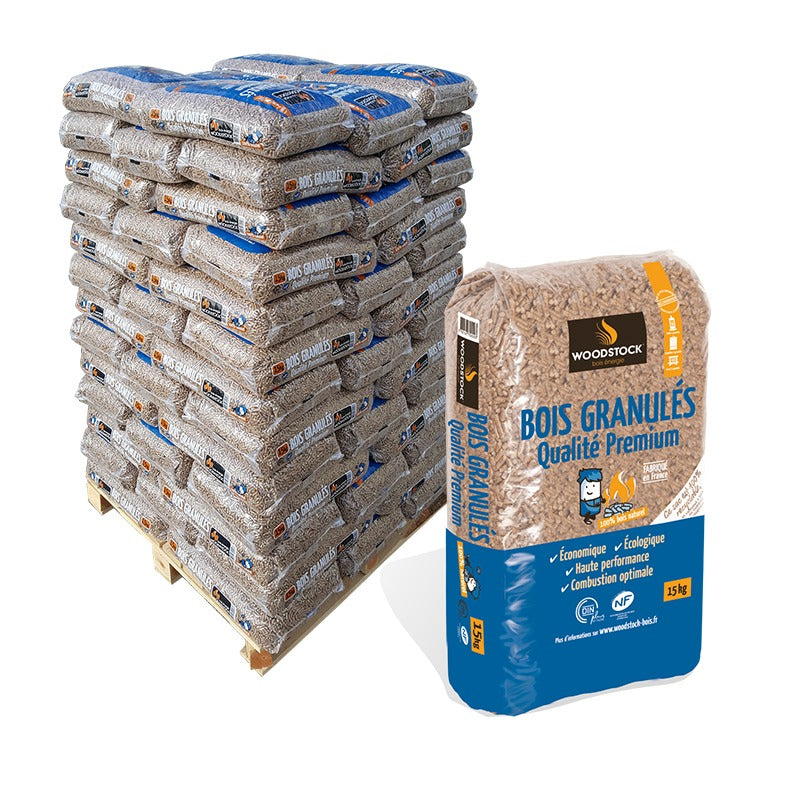 Palette de Pellets Woodstock – 66 sacs de 15kg